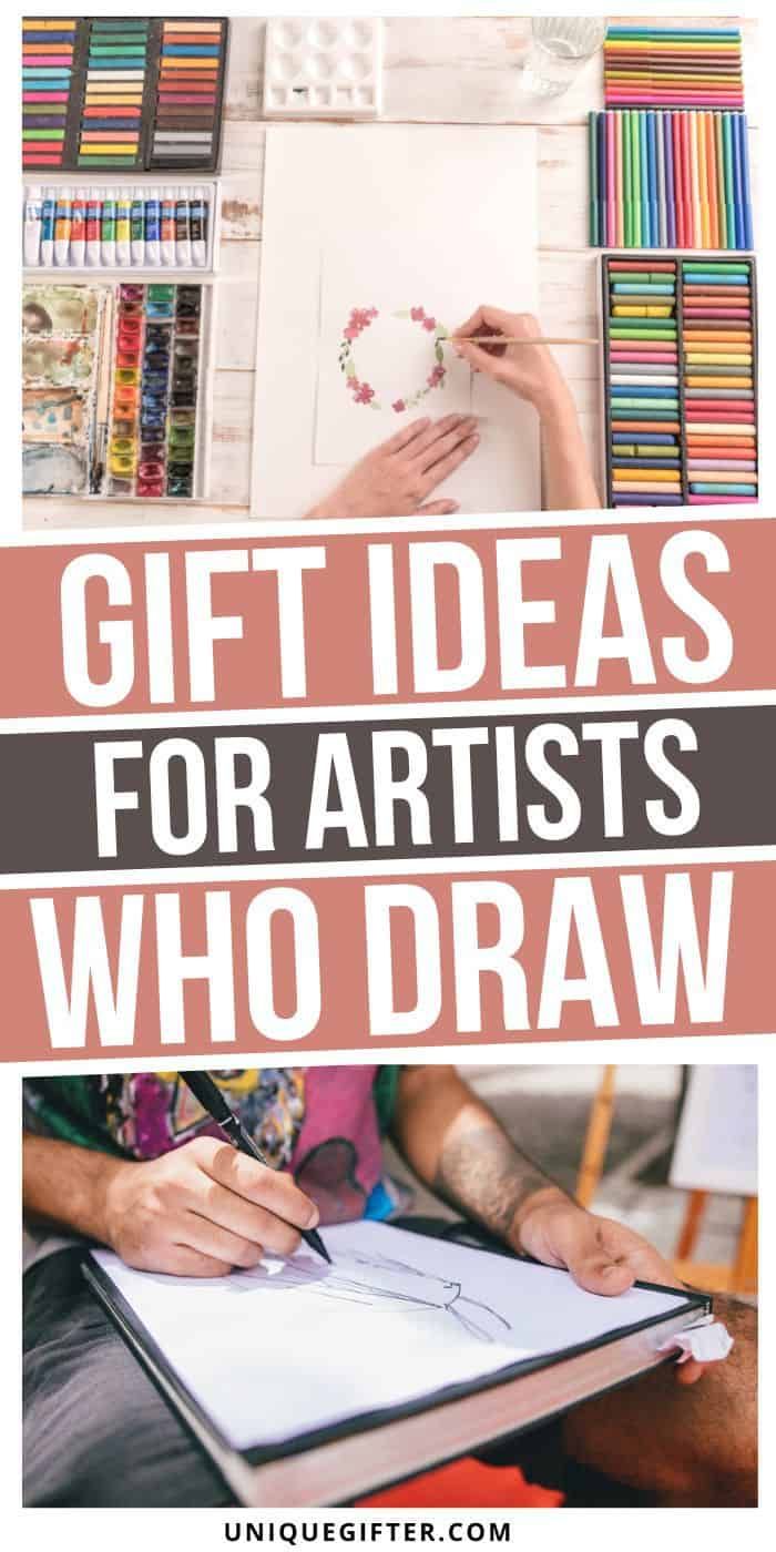 the words gift ideas for artists who draw