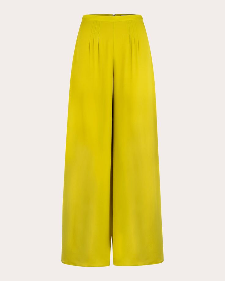 Effortlessly chic, these Cavanagh Baker pants are crafted from citrus-hued silk georgette to create a fluid effect. The high-rise waist gives way to pleated, wide-cut legs for relaxed styling. Front-zip closure Fitted waistline Wide-cut legs Pleated details Side pockets 100% silk georgette Dry clean only Made in the USA Size & Fit Fits true to size Size XS: 32-33in bust, 25-26in waist, 35-36in hips Size S: 33-34in bust, 26-27in waist, 36-37in hips Size M: 35-36in bust, 28-29in waist, 38-39in hip Pleated Silk Bottoms For Evening, Silk High-waisted Wide Leg Evening Pants, Silk High-waisted Wide Leg Pants For Evening, High-waisted Silk Wide Leg Pants For Evening, High Waist Silk Wide Leg Pants For Work, Chic High Waist Silk Wide Leg Pants, Chic High-waist Wide Leg Silk Pants, Spring Evening Wide Leg Viscose Pants, Silk Wide Leg Pants For Summer