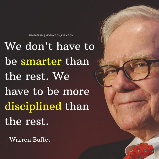 an older man wearing glasses and a red tie with the quote we don't have to be smarter than the rest we have to be more disclipied than the rest