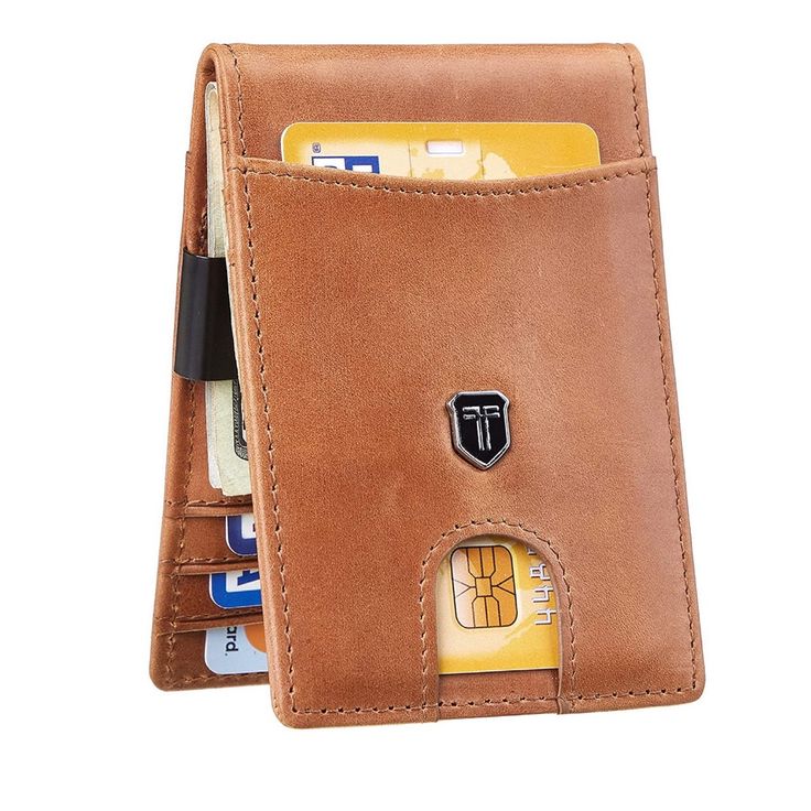 Leather Wallet Money Clip New Large Capacity: 1 Outside Card Slot For Easy Access, 2 Inside Card Slots, 1 Id Slot And An Inside Money Clip That Can Hold Up Your Cash Tightly. Rfid Blocking: The Military Grade Rfid Blocking Technology Is Equipped To Ensure The Safety Of Your Vital Private Information. Gift Idea: This Is An Excellent Gift Idea For Birthday, Anniversary, Christmas And Any Other Important Date. Money Clip Wallet, Important Dates, Money Clip, Card Slots, Leather Craft, Leather Wallet, Money, New Color, Man Shop