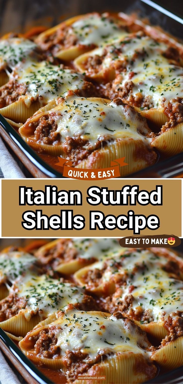 an image of italian stuffed shells recipe