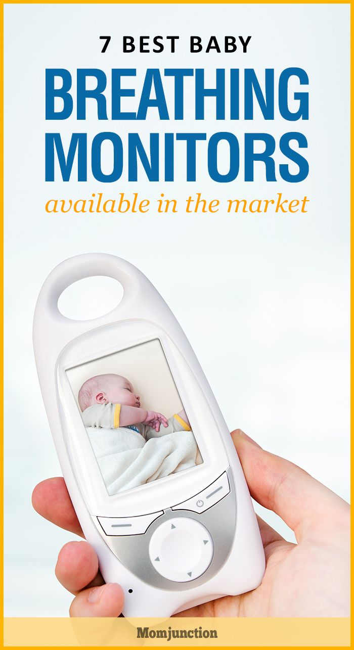 a person holding an electronic device in their hand with the text, 7 best baby breathing monitors available in the market