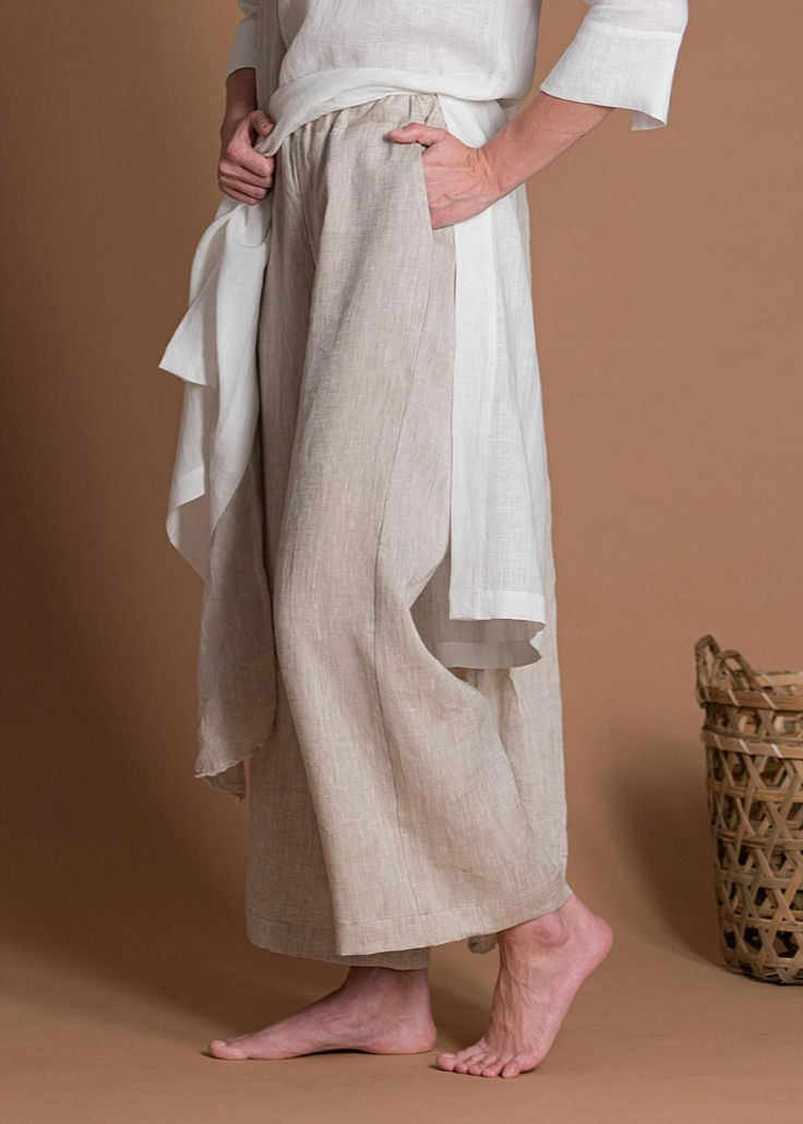 Cropped Lightweight Linen Pants BORA Women Linen Pants, Authentic People, Linen Duster, Jumpsuit Linen, Eva Dress, Pants Linen, Cropped Linen Pants, Long Vests, Summer Linen