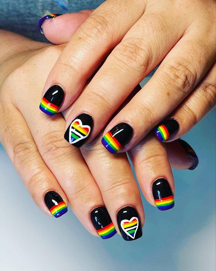 Gay Nails, Nails Styles, Rainbow Nails Design, Witchy Nails, Sweet Snacks Recipes, Rainbow Nails, Cute Nail Designs, Dope Nails, Nails Design