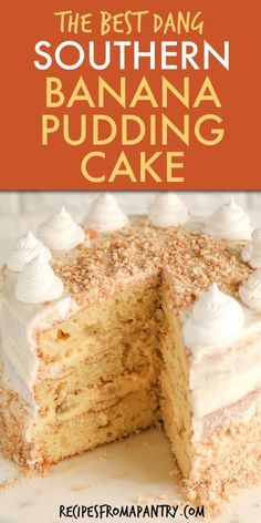 the best dang southern banana pudding cake