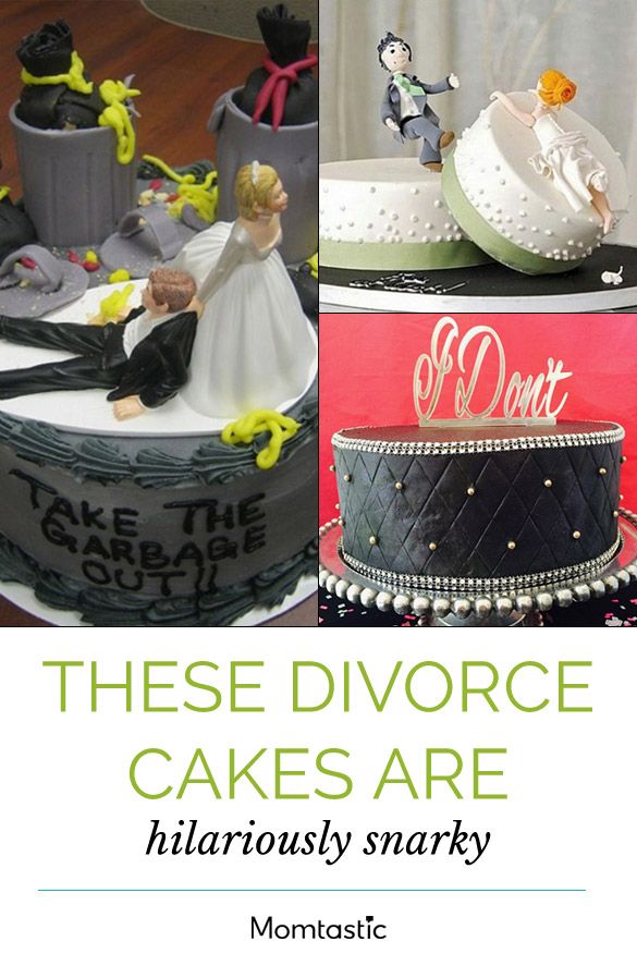 there are many cakes that have been decorated with wedding pictures on them and the words these divorce cakes are hilariously sharky