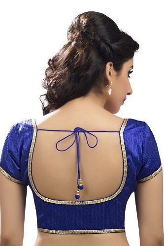 9 Stylish Round Neck Blouse Designs ... Halter Neck Blouse Design, Blouse Designs Back, Neck Shapes, Neck Blouse Designs, Blue Blouse Designs, Blouse Designs Catalogue, Round Neck Blouse, Saree Blouse Neck Designs, Backless Blouse Designs