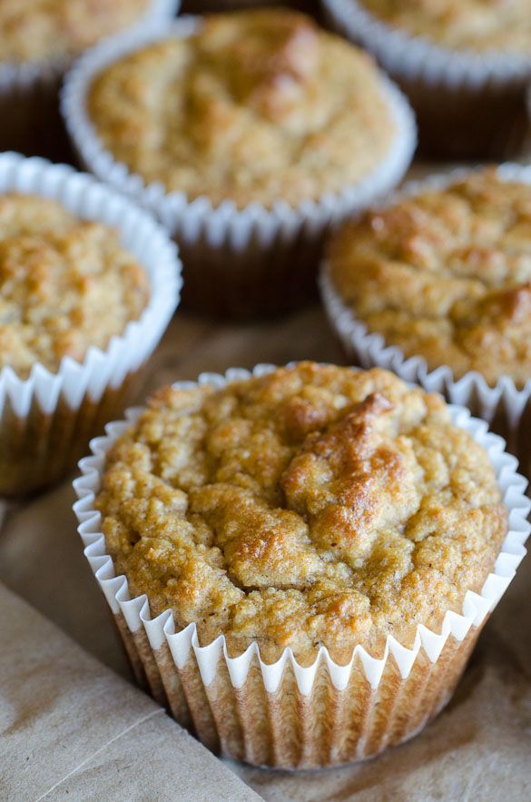 several muffins sitting on top of a table next to each other