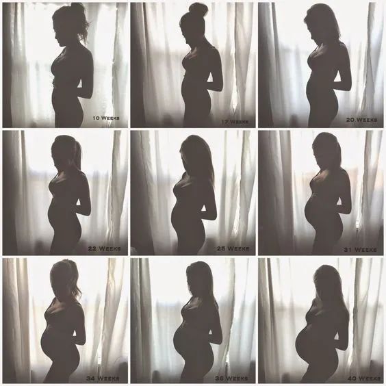 the silhouettes of pregnant women are shown