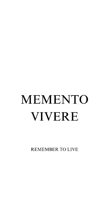 a white book cover with the words mementoo vivree written in black