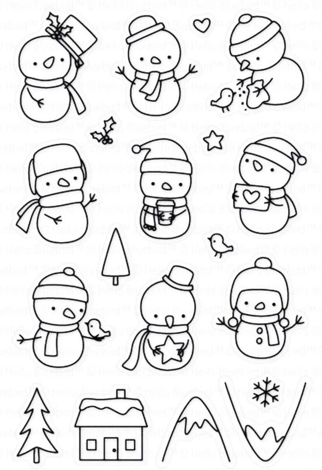 the frosty littles clear stamps are available for use on crafts and other projects