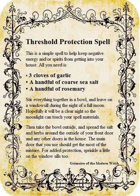 Threshold Protection Spell Spells For Beginners, Magia Das Ervas, Protection Spell, Wiccan Magic, Magic Spell Book, Magick Spells, Wiccan Spell Book, Witchcraft Spell Books, Witch Spell Book