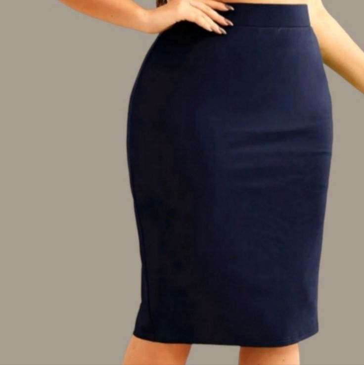 Quality Women's Clothing Chic Navy Blue Midi (Knee) Skirt Easy Wear! Easy Care! Your New Favorite Go-To Skirt Chic Navy Blue Stretch Midi (Knee Length) Skirt! High Waist Elastic Waist For All Day Comfort! Figure Flattering! Versatile Day To Night Wear! Perfect Travel No Wrinkle Wardrobe Essential! Fashion Made Simple Work Day To Dinner Date Classic Midi Navy Blue Skirt Maximum Stretch Figure Flattering All Day Comfort Wear High Waist Elastic Waist Perfect Travel Essential No Wrinkle Easy Wear Easy Care Excellent New Condition Smoke Free Pet Free Environment Reasonable Essential Fashion, Simple Work, Knee Skirt, Navy Blue Skirt, Skirt High Waist, Knee Skirts, Night Wear, Dinner Date, Comfort Wear