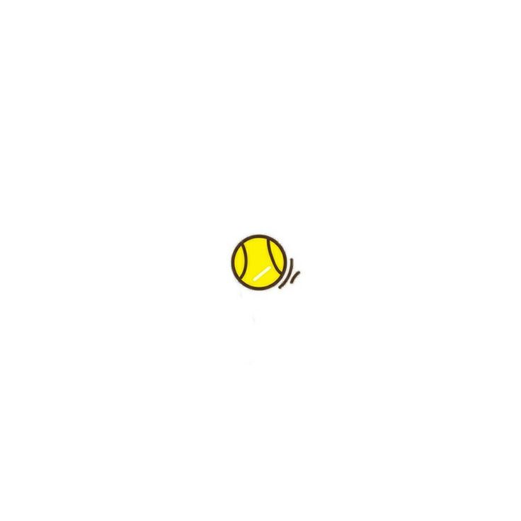 a yellow tennis ball flying through the air