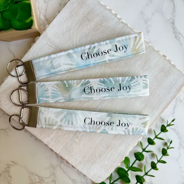 TheFaithfulNest - Etsy Choose Joy Quotes, Keychain Blue, Fabric Keychain, Wristlet Keychains, Bus Driver Gifts, New Driver, Gifts Under 10, New Drivers, Choose Joy