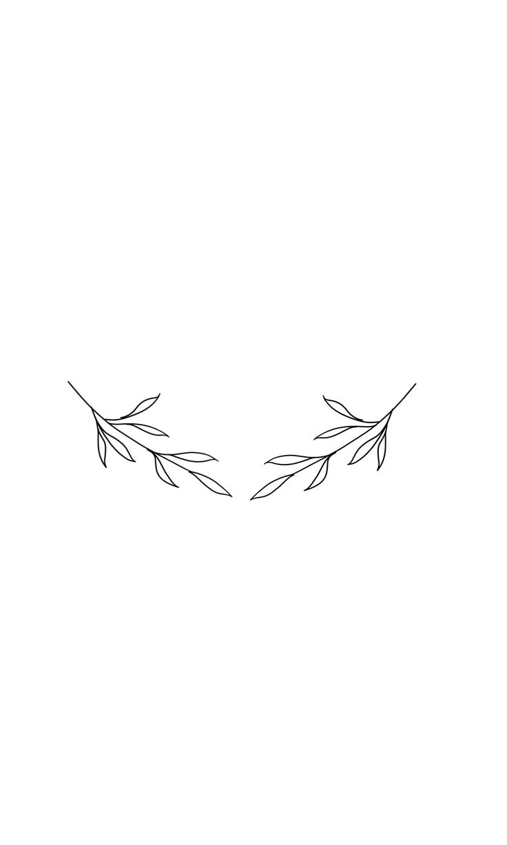 an artistic line drawing of two leaves