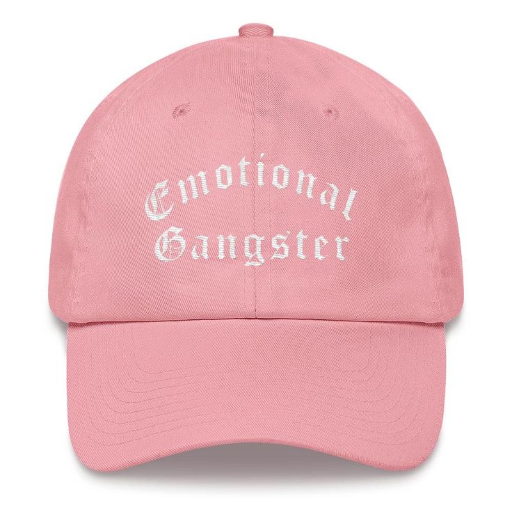 Emotional Gangster Dad hat - Wake Slay Repeat Embroidered Projects, Disney Outfit Inspo, Pink Baseball Hat, Fonts Quotes, Faith Tees, Disney Outfit, Vacation Tips, Embroidered Baseball Caps, Quality Hats