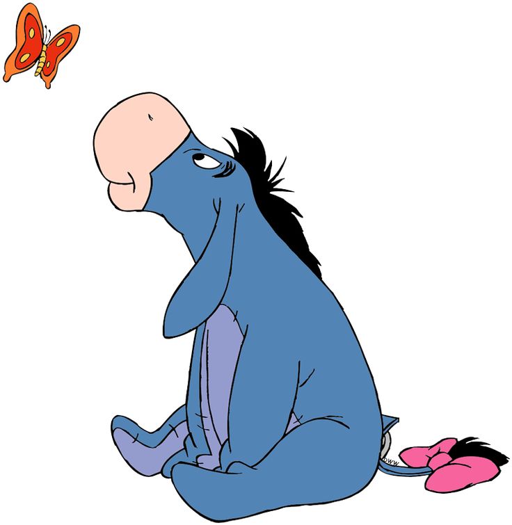 a cartoon horse sitting on the ground with a butterfly flying above it's head