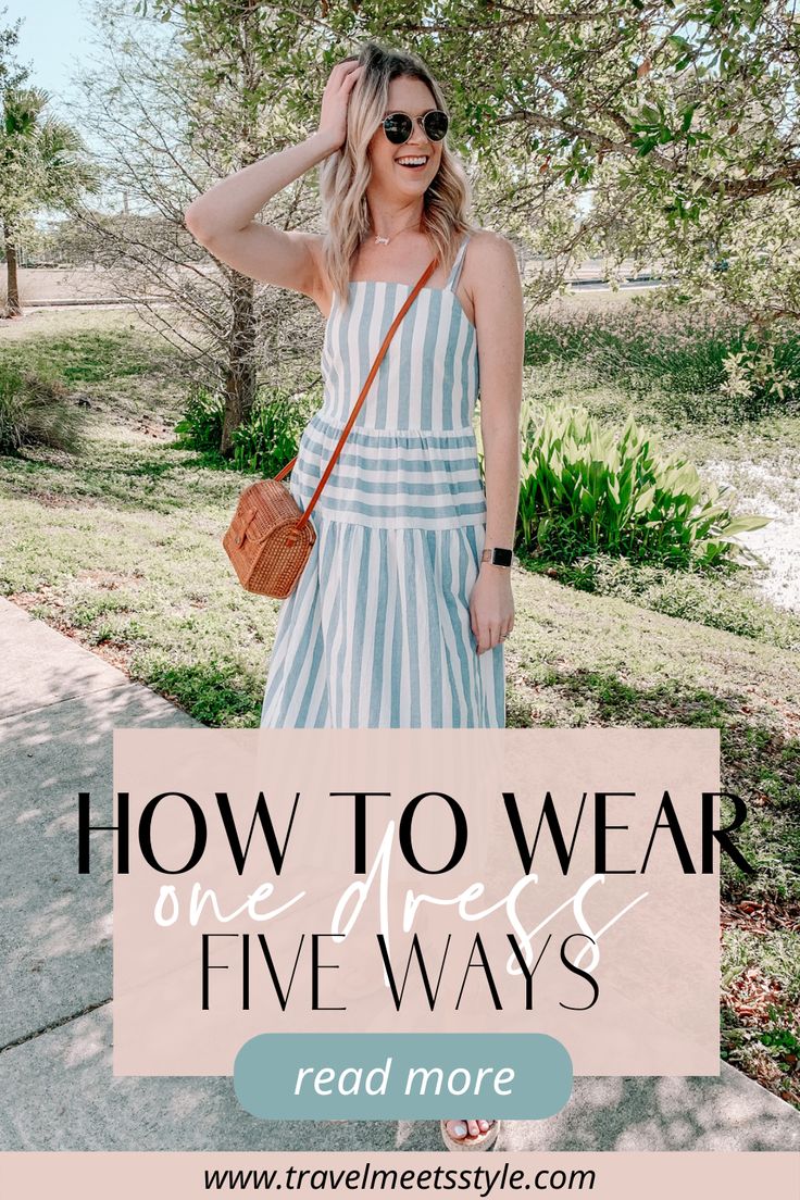 Sharing how to wear one dress five different ways over on the blog! You can also easily shop my look in the ltk app www.liketoknow.it/travelmeetsstyle Ways To Style A Dress, Sunny Dress, Cool Summer Outfits, Sleeveless Short Dress, Summer Outfit Inspiration, Summer Fashion Trends, Edgy Look, Date Outfits, Dress Picture