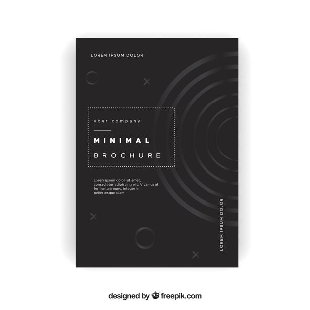 the minimal brochure is designed to look like an abstract black and white design