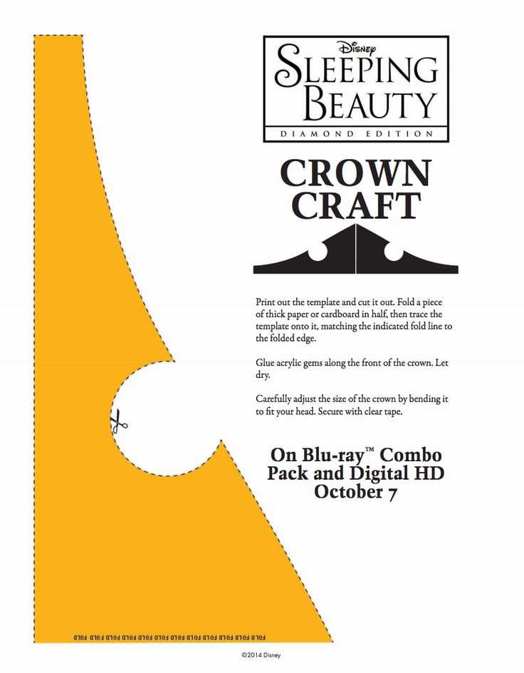 an advertisement for the sleeping beauty crown craft