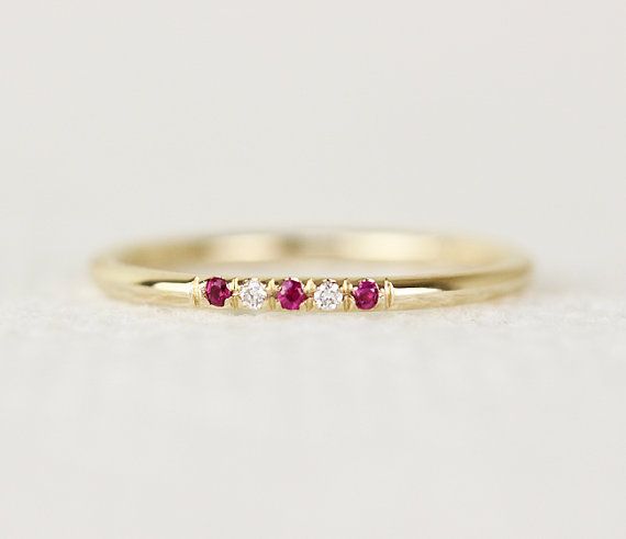 14K Solid Gold Micro Pave Ruby and White Diamond Wedding Band, Ruby and White Diamond Wedding Ring, Mix Stone Half Eternity Band Red Ruby Ring With Single Cut Diamonds For Wedding, Gold Ruby Ring With Pave Setting For Wedding, Stackable Ruby Ring In Yellow Gold With Diamonds, 14k Gold Ruby Ring With Diamond Accents, Wedding Ruby Ring With Pave Setting Round Cut, Elegant Stackable Ruby Ring In Yellow Gold, Diamond Ruby Ring With Pave Setting For Wedding, White Gold Three Stone Ruby Ring For Wedding, Gold Ruby Ring For Anniversary, Minimalist Style