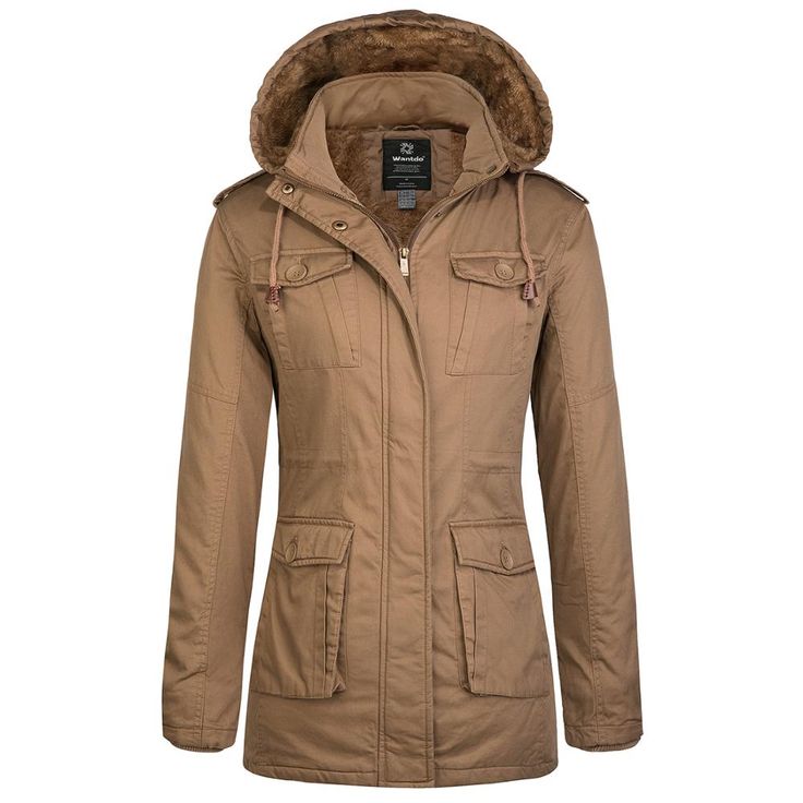 Item Type: Jackets and Parkas Gender: Women Material: Polyester, Cotton Neckline: Hood Sleeve Length: Full Package Includes: 1 x Parka Size Info: Size Bust (cm / inch) Waist (cm / inch) S 108 / 42.52 100 / 39.37 M 114 / 44.88 106 / 41.73 L 120 / 47.24 112 / 44.09 XL 128 / 50.39 120 / 47.24 XXL 138 / 54.33 132 / 51.97 XXXL 148 / 58.27 142 / 55.91 Winter Cotton Utility Jacket With Fleece Lining, Solid Color Parka With Pockets For Winter, Windproof Parka For Cold Weather In Fall, Solid Utility Outerwear For Cold Weather, Fitted Khaki Outerwear For Outdoor Activities, Winter Utility Parka With Fleece Lining, Winter Utility Jacket With Fleece Lining For Outdoor Activities, Utility Cotton Outerwear For Winter, Fitted Outdoor Outerwear With Double-lined Hood