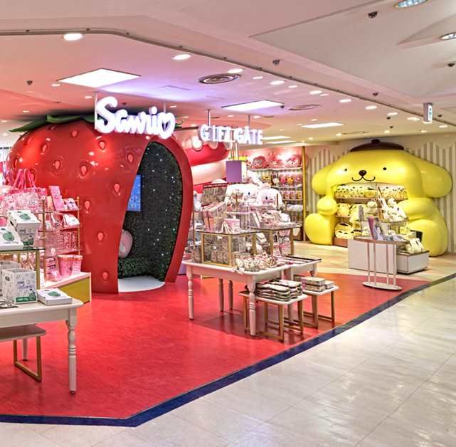 the interior of a children's store with lots of toys and decorations on display