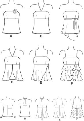 the instructions for how to make a top with ruffles on it and an open back