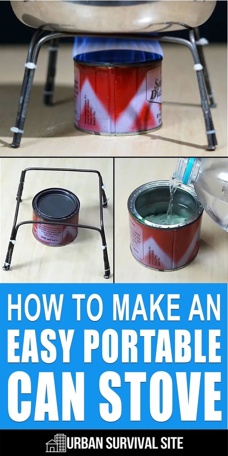 how to make an easy portable can stove from scratchsticks and other household items