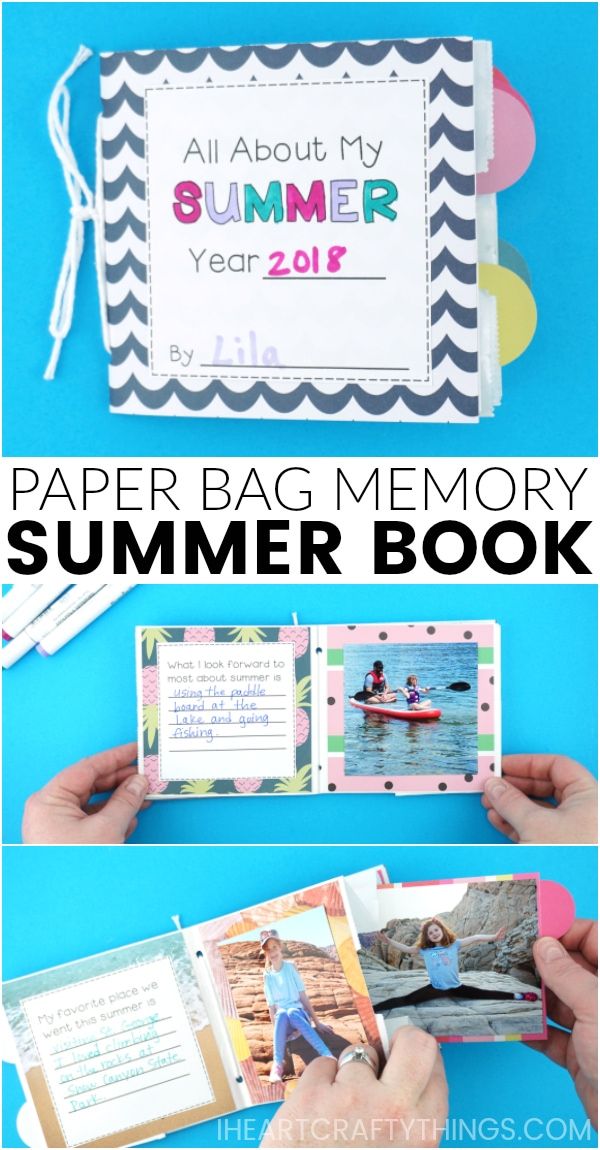 an image of a book with the title'all about my summer year 2012 paper bag memory