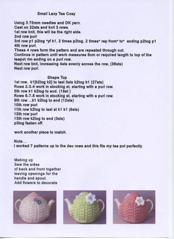 the instructions for crocheted teapots are shown