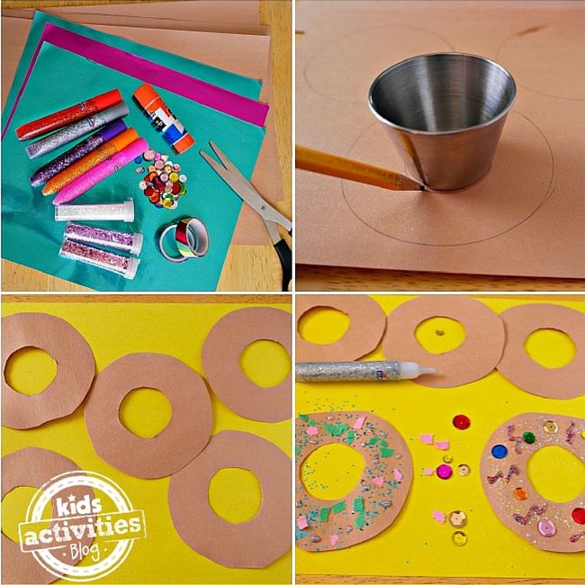 the process for making paper circles is shown