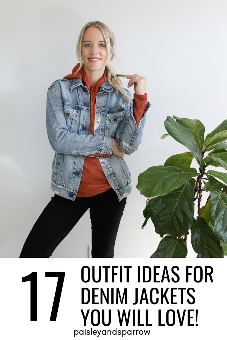 17 denim jacket outfit ideas you will love! Wondering how to wear a denim jacket? Get tips and outfits, as well as finding the best kind of versatile jackets. Casual Jean Jacket Outfits Fall, Women’s Denim Jacket Outfit, Spring Jean Jacket Outfits 2023, Flannel And Denim Jacket Outfit, Sweatshirt And Jean Jacket, Jean Jacket With Sweatshirt, Women’s Jean Jacket Outfit, How To Wear A Blue Jean Jacket, Jean Jacket Sweatshirt Outfit