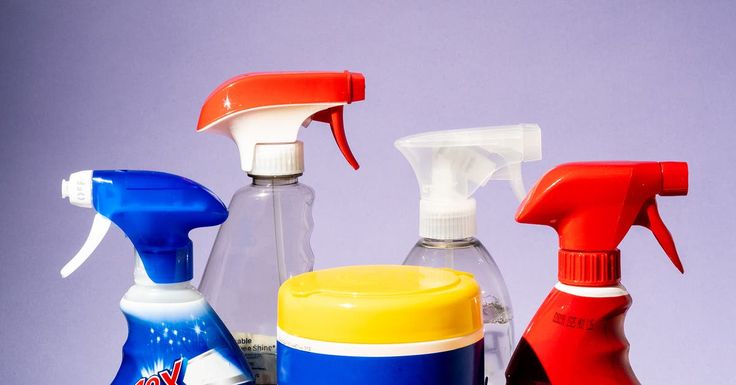 several different types of household cleaning products