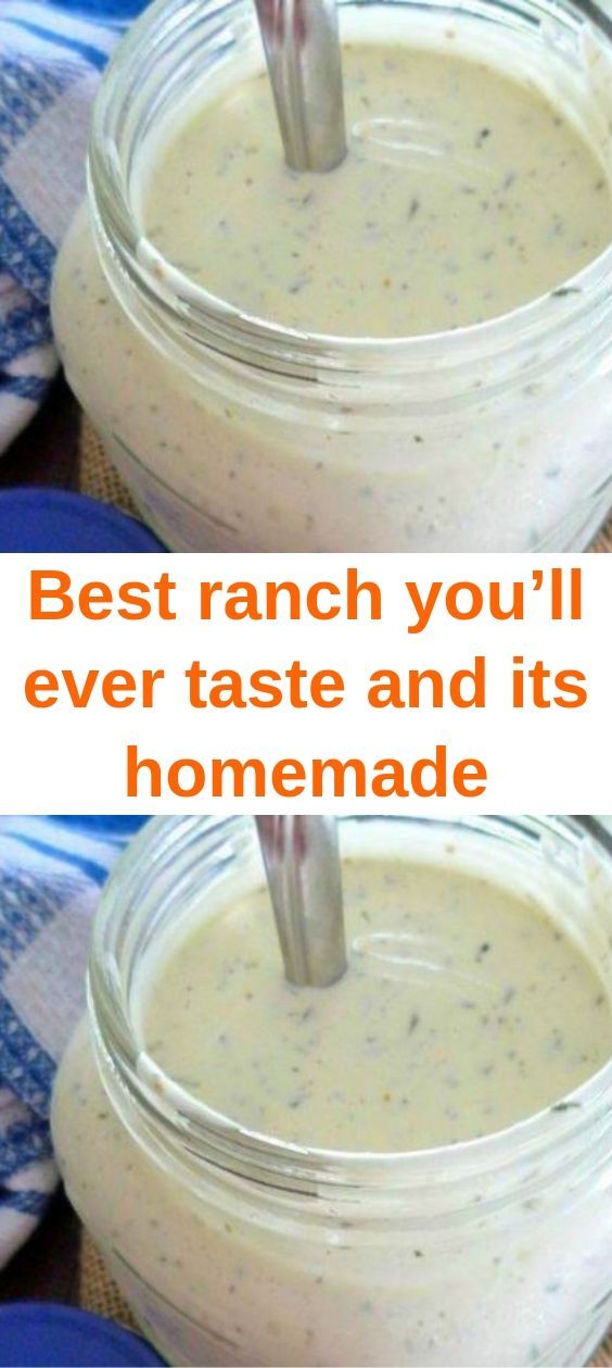 two pictures with the words best ranch you'll ever taste and it's homemade