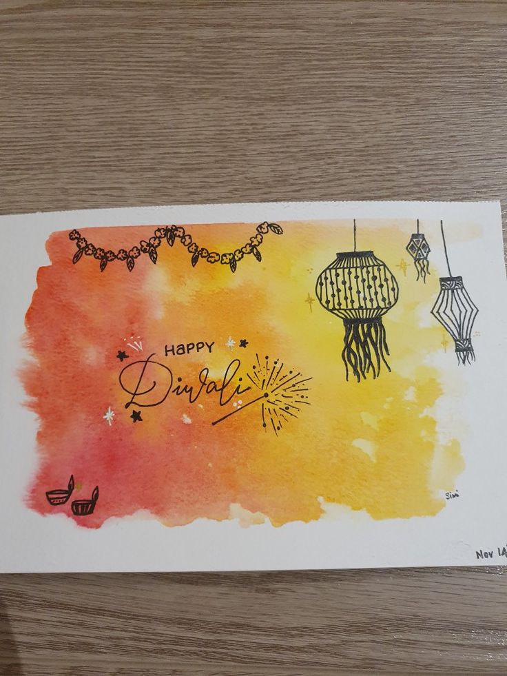 a happy birthday card with an image of a hot air balloon and string lights on it