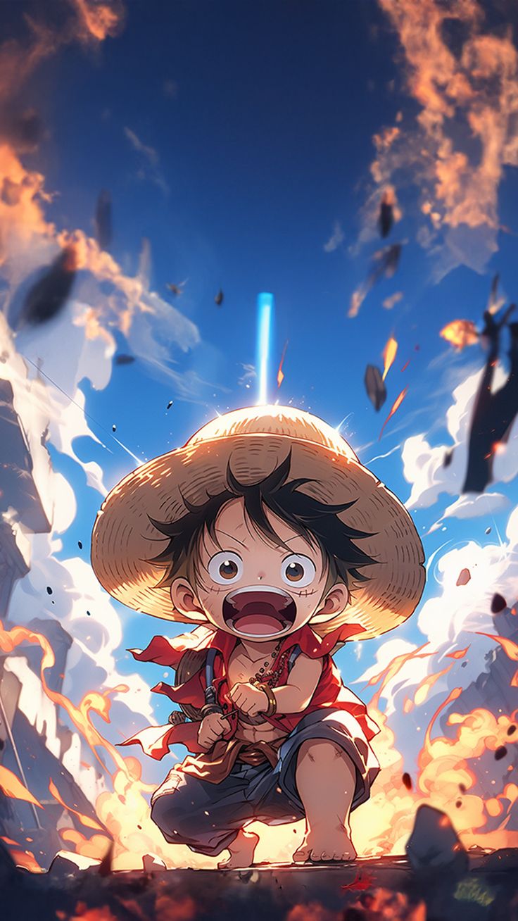 The Pirate King! The name's gonna be mine! Monkey D. Luffy Wallpapers, Tutorials Art, Drawing Arts, Seni Pop, Inspo Art, Chibi Wallpaper, Sketches Art, One Piece Cartoon, Good Anime Series