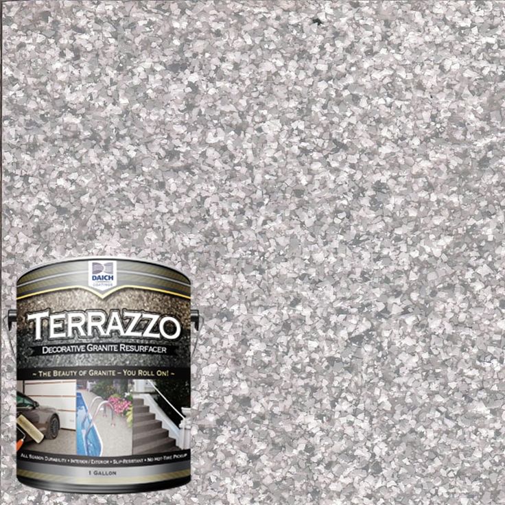 a can of terrazzo is sitting on the ground