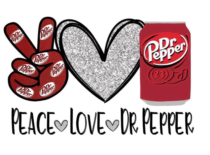 peace love or pepper can with glitter heart and hand sign in the background that says dope