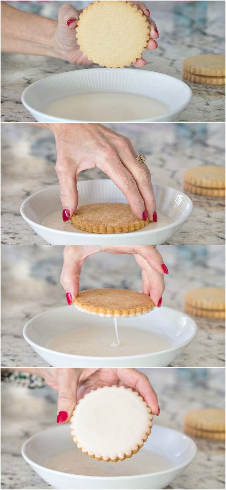 the process to make cookies is shown here