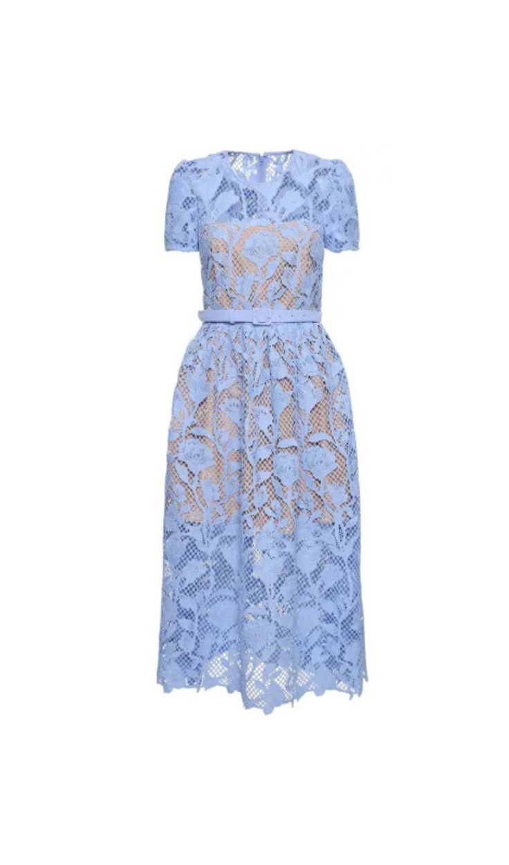 The delicate lily lace detailing adds a touch of whimsy, while the classic midi length and chic blue color make it a versatile choice. With its flattering fit and luxurious feel, it's sure to make you feel confident and beautiful. Main Fabric 1: 100% Cotton Lining: 100% Cotton Belt: 100% Cotton Colour may vary due to l Dressy Hats, Blue Lily, Lace Midi, Plus Size Kleidung, Satin Slip Dress, Lace Midi Dress, Blue Midi Dress, Plus Dresses, Ruched Dress