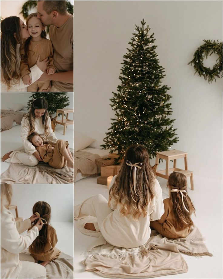 Holiday Home Photoshoot, Christmas Maternity Pictures Studio, In Studio Christmas Minis, Studio Christmas Photos Couple, Christmas Cozy Photoshoot, Christmas Mini Studio Sessions, Igloo Photoshoot, Christmas Studio Photoshoot Setup, Family Studio Christmas Pictures