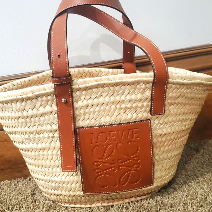 In Like New Condition. Used For Just A Couple Of Hours. No Flaws. Height=12.5 Width=21.5 Loewe Tote, Loewe Bags, Tote Beach Bag, Loewe Bag, Beach Tote Bags, Womens Tote Bags, Beach Bag, New Color, A Couple