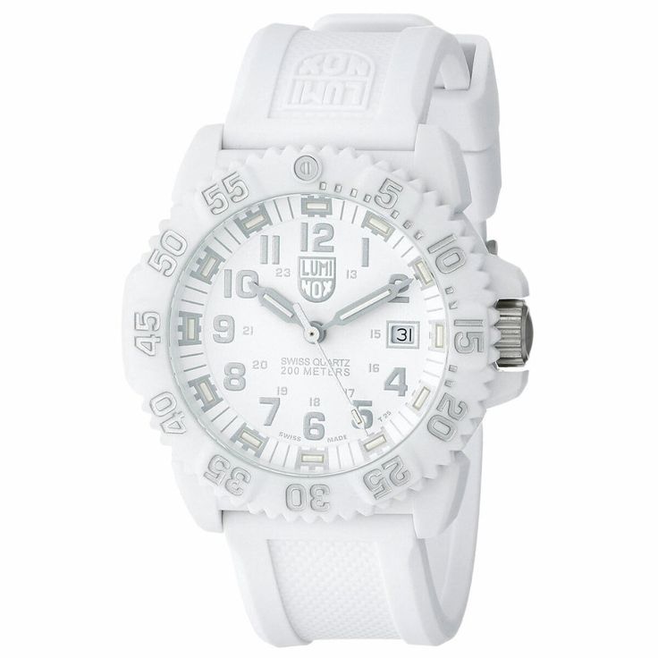 Luminox Men's Navy Seal Snow White Watch > Brand New With Tags > Msrp: 655 > Avg Rating: 4.8 > Qty Sold: 2 Sold > Limited Qty: > 100% Authentic > Full Retail Package With All Accesories: About The Watch: Waterresistant: 200 Meters Case Size: 44mm Bandwidth: 22 Mm Casethickness: 15 Mm Classic Durable Watches, White Watch Accessories With Date Display, White Analog Watch With Round Dial, Classic White Watch With Date Display, Classic White Watches With Date Display, Classic White Analog Watch, Formal White Watch With Date Display, Modern White Watch With Date Display, Timeless White Watches With Date Display