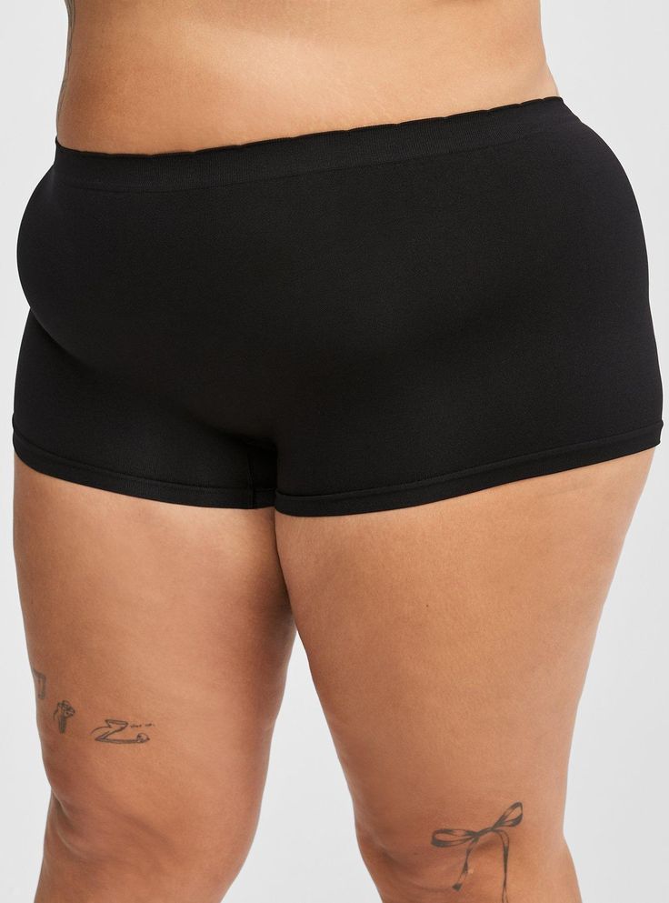 FIT Mid-rise. Medium coverage. MATERIALS + CARE Microfiber. 95% nylon, 5% spandex. Machine wash cold. Dry flat. Imported. DETAILS Scalloped elastic waistband. . 'Creep it real' graphic. The best plus size women's seamless smooth mid-rise boyshort panty panties in creep it real made of seamless. Torrid is your destination for cozy fall and winter clothes to keep you warm and comfortable. Stretch Black Boxer Briefs With Built-in Shorts, Black Stretch Boxer Briefs With Built-in Shorts, Black Seamless Short Length Boxer Briefs, Black Seamless Short Boxer Briefs, Elastic Seamless Solid Color Biker Shorts, Black Stretch Elastane Shorts, Solid Color Seamless Shaping Shorts, Stretch Seamless Biker Shorts With Short Inseam, Compressive Seamless Shorts With Short Inseam