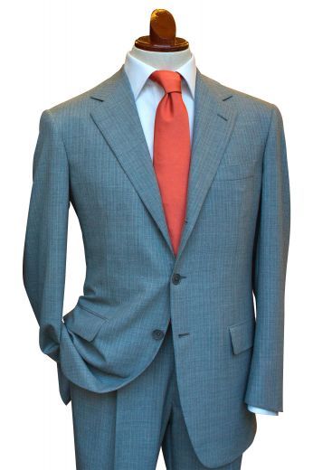 Blue Custom Made Men's Vintage Wool Suit Londoner's Style - This sleek men's wrinkle free pant suit is tailor made in a fine wool blend and cut in a slim fit, featuring notch lapels, single breasted button closures, and slash pockets Classic Single-breasted Suits For Business Trips, Classic Suits With Welt Pockets For Business, Slim Fit Notch Lapel Suits For Business Trips, Classic Notch Lapel Suit For Business Trips, Custom Fit Single Breasted Suits For Business Casual, Business Suits With Notch Lapel And Welt Pockets, Business Trip Suits With Welt Pockets And Notch Lapel, Notch Lapel Suits For Business Trips, Business Suit With Notch Lapel And Pressed Crease