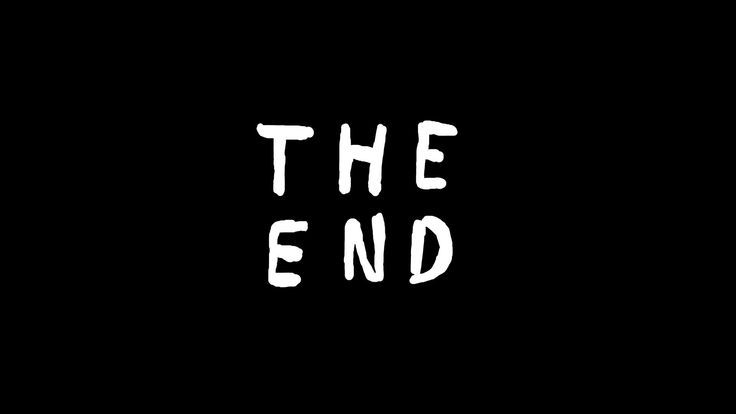 the end written in white on a black background