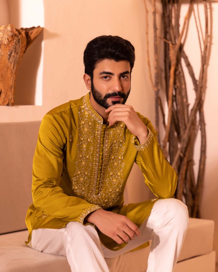 Presenting faqat kurta with detailed hand embroidery enhancing with bead, sequence and thread work with inside lining . Designer Gold Lawn Suit With Naqshi, Designer Yellow Lawn Suit With Dabka Embroidery, Diwali Sharara With Naqshi Embroidery And Straight Kurta, Yellow Naqshi Lawn Suit For Wedding, Diwali Sharara With Naqshi Straight Kurta, Yellow Lawn Suit With Naqshi For Wedding, Diwali Naqshi Sharara With Straight Kurta, Yellow Unstitched Suit With Naqshi For Wedding, Gold Unstitched Suit With Naqshi Embroidery