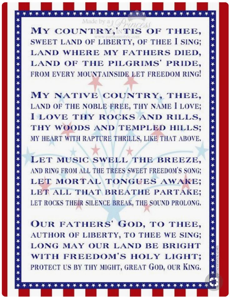 an american flag frame with the words,'my country lies of thee and where my father